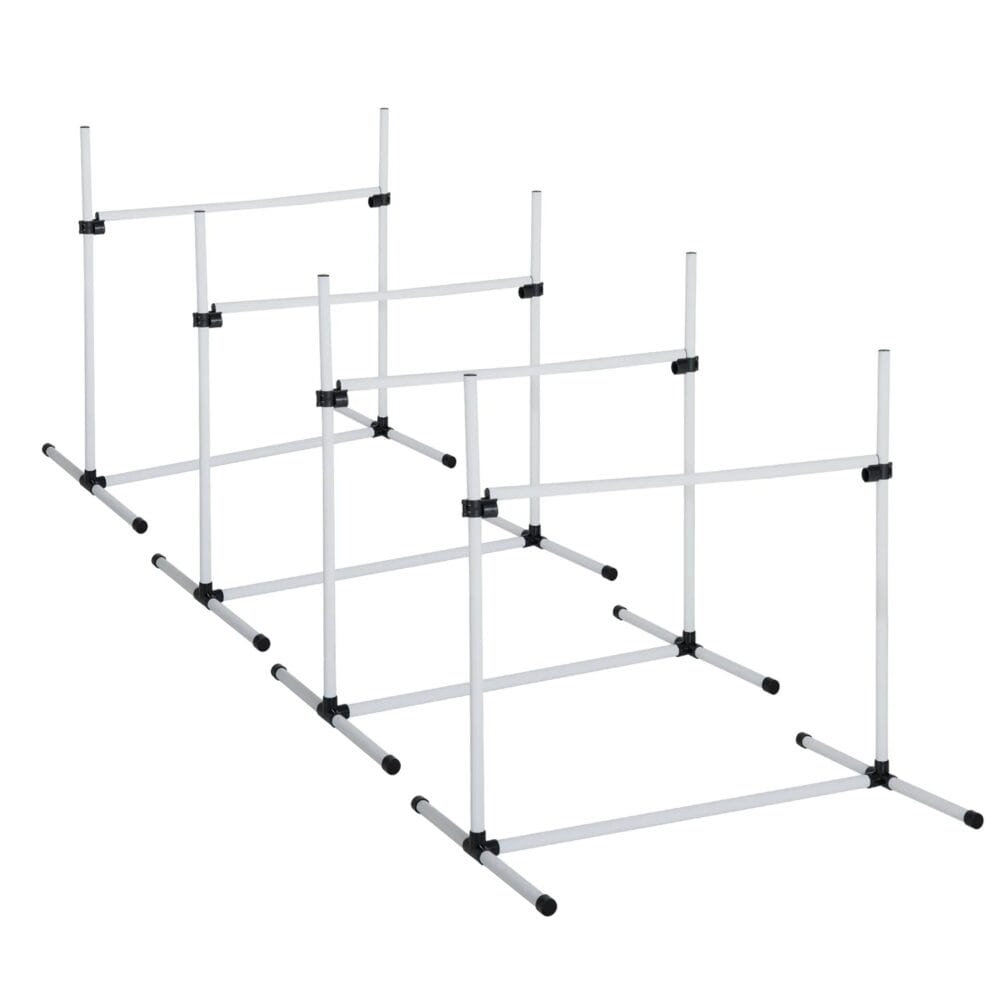 Agility Hürden und Slalom Set mit 4x Hürden