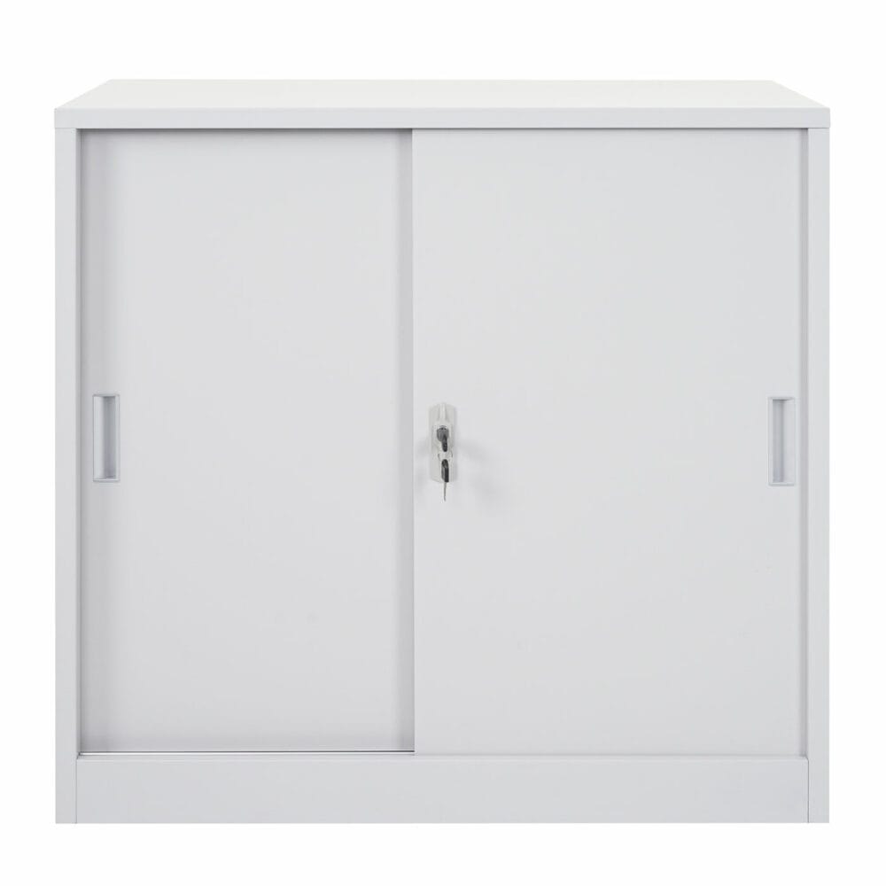 Aktenschrank Boston mit Schiebetüren 90x90x45cm grau