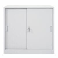 Aktenschrank Boston mit Schiebetüren 90x90x45cm grau