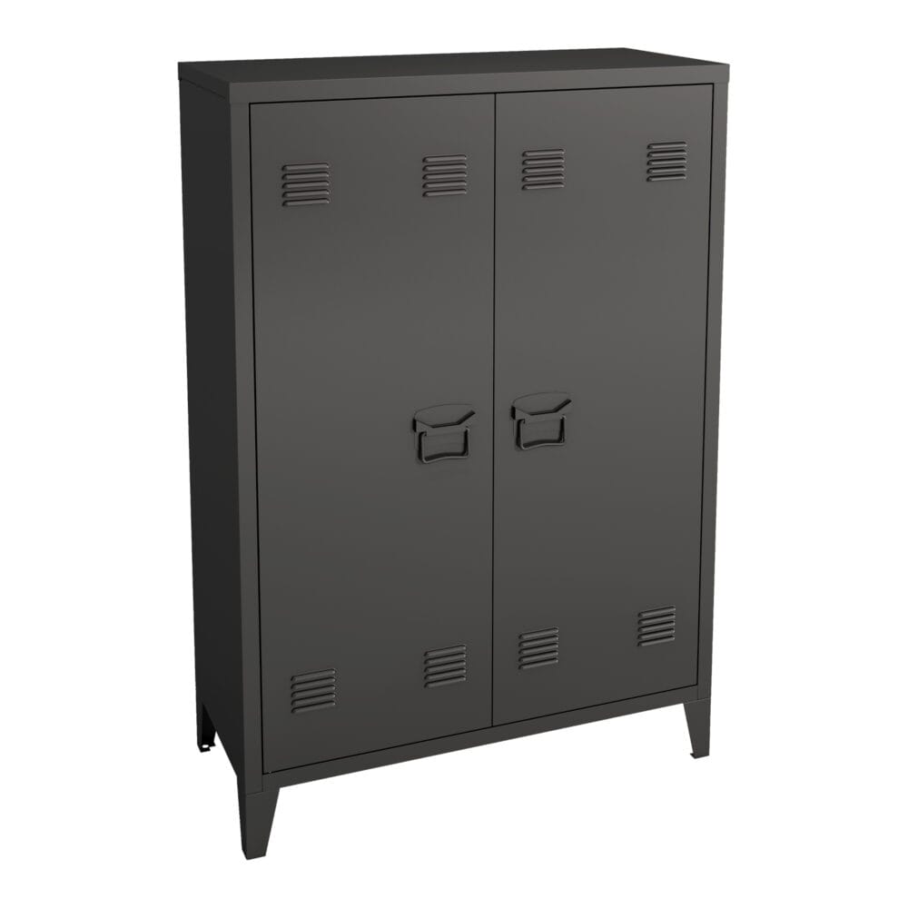 Metallschrank Kommode Oripää 110x75x33cm Schwarz