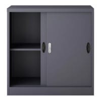 Aktenschrank Rieti Stahl 90x40x90 cm Dunkelgrau