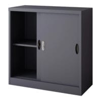 Aktenschrank Rieti Stahl 90x40x90 cm Dunkelgrau