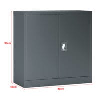 Aktenschrank Molise 90x40x90cm Stahl Dunkelgrau