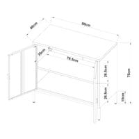 Aktenschrank Hailuoto 80x40x75cm Hellgrau