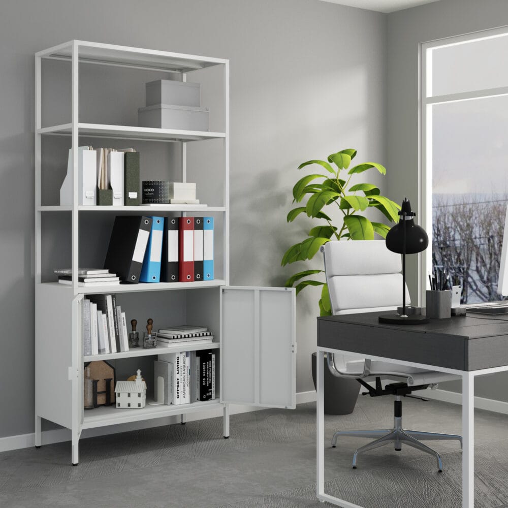 Aktenschrank Hailuoto 80x40x180cm Hellgrau