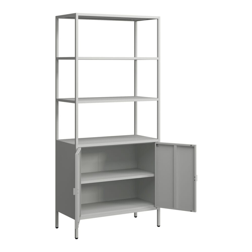 Aktenschrank Hailuoto 80x40x180cm Hellgrau