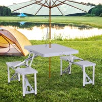 Alu Campingtisch Picknick 4-Sitzer klappbar Grau