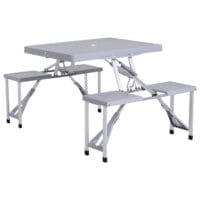 Alu Campingtisch Picknick 4-Sitzer klappbar Grau
