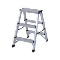 Alu Trittleiter 2 x 3 Stufen Leiter Rutschfest