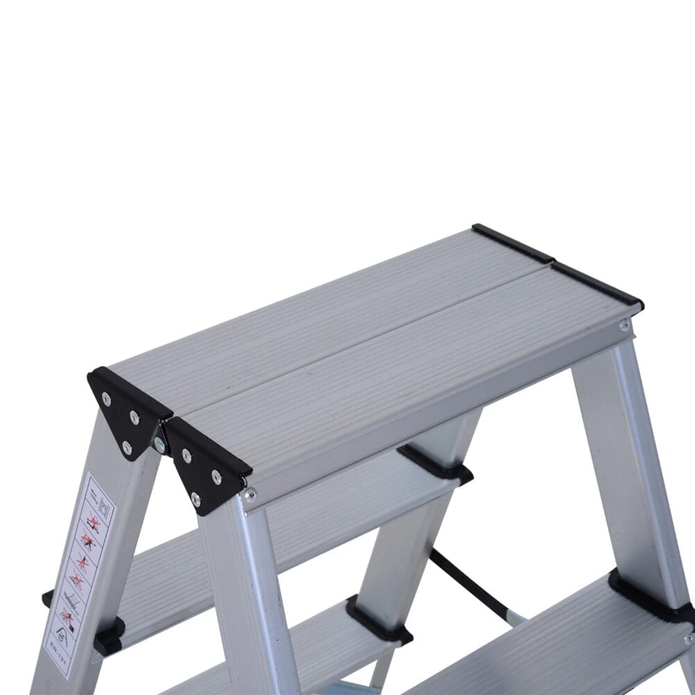 Alu Trittleiter 2 x 3 Stufen Leiter Rutschfest