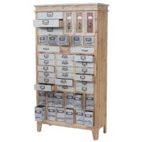 Apotheker-Schrank Kommode Holz massiv 152x81x34cm