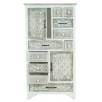 Apothekerschrank 150x81x40cm Shabby Chic weiss