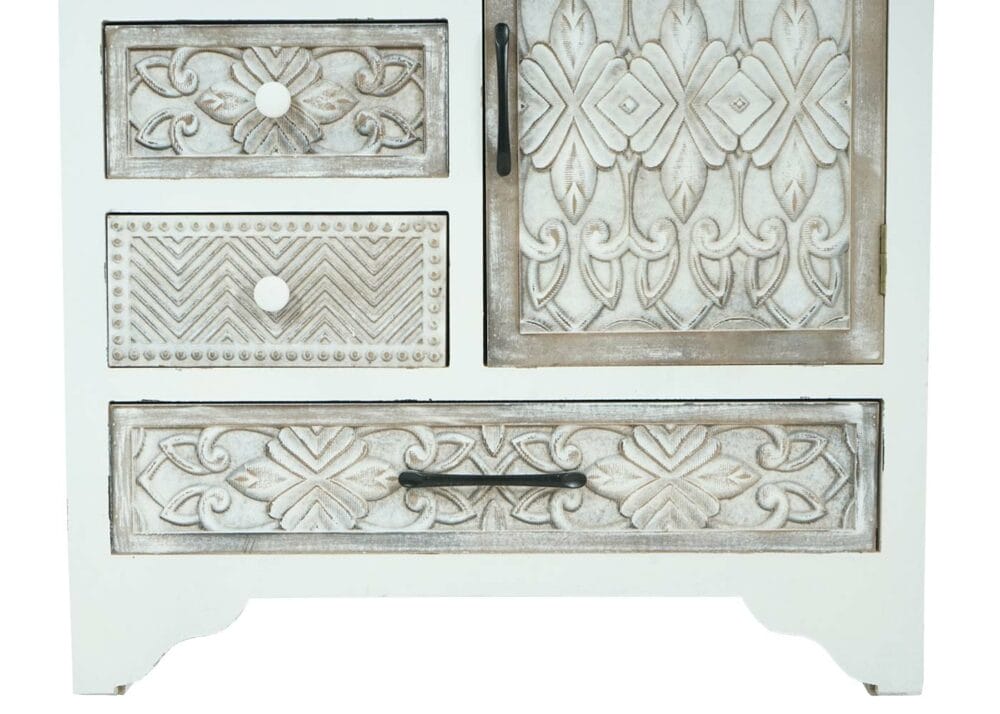 Apothekerschrank 150x81x40cm Shabby Chic weiss