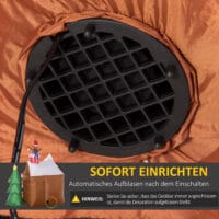 Aufblasbar Lebkuchenhaus 210cm mit Weihnachtsmann LED Licht