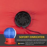 Aufblasbare Kristallkugel mit Weihnachtsmann LED Licht