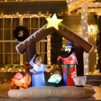 Aufblasbare Weihnachtskrippe beleuchtet 201x183cm