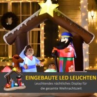 Aufblasbare Weihnachtskrippe beleuchtet 201x183cm