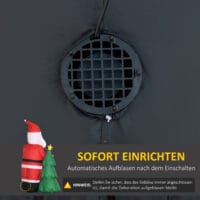 Aufblasbarer 210cm Weihnachtsmann mit Weihnachtsbaum LED