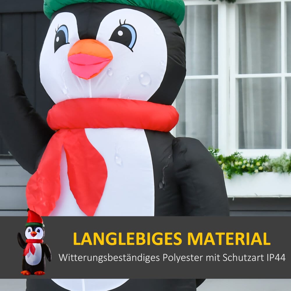 Aufblasbarer Pinguin 155cm beleuchtet
