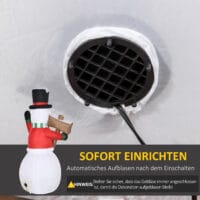 Aufblasbarer Schneemann 180cm mit Schild