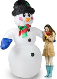 Aufblasbarer Schneemann 240cm beleuchtet XXL