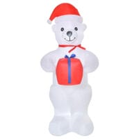Aufblasbarer Weihnachts-Eisbär 180cm beleuchtet