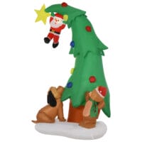 Aufblasbarer Weihnachtsbaum Weihnachtsmann 223cm LED