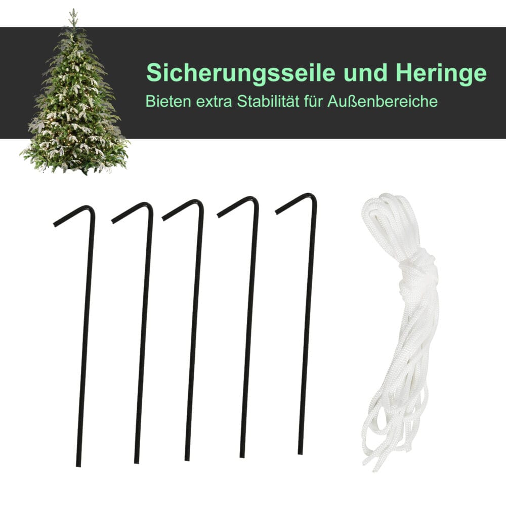 Aufblasbarer Weihnachtsbaum Weihnachtsmann 223cm LED