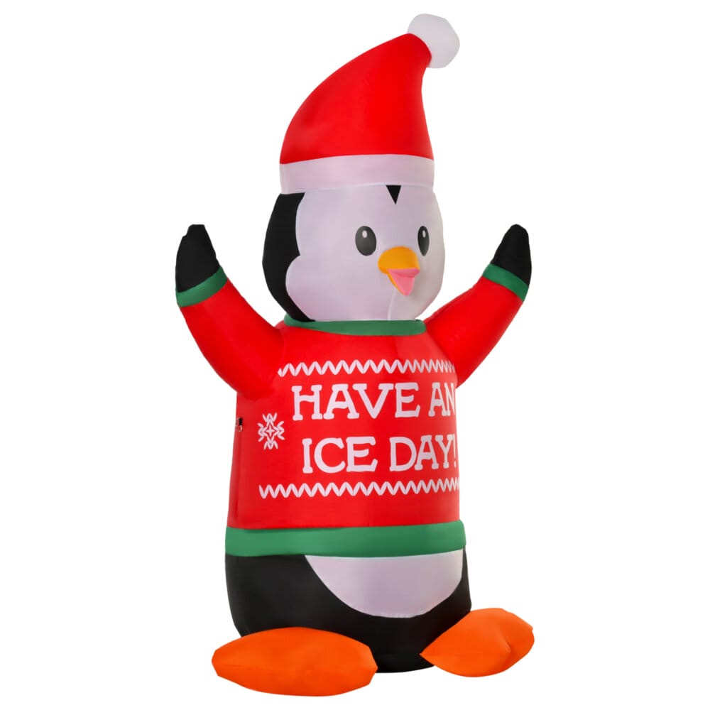 Aufblasbarer XL Pinguin 188cm beleuchtet