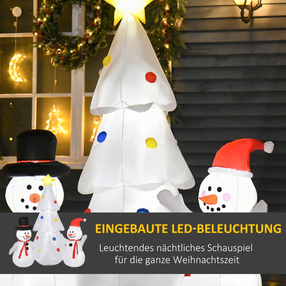 Aufblasbarer XL Schneemann 180cm beleuchtet