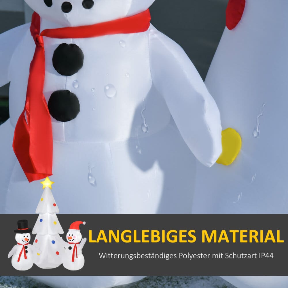 Aufblasbarer XL Schneemann 180cm beleuchtet