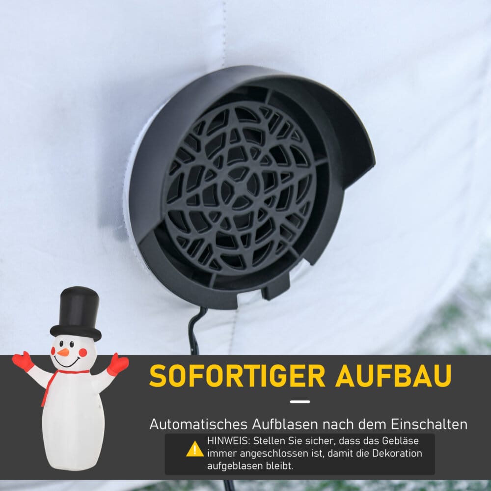 Aufblasbarer XL Schneemann 180cm beleuchtet