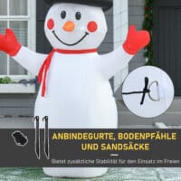 Aufblasbarer XL Schneemann 180cm beleuchtet