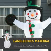 Aufblasbarer XL Schneemann 193cm beleuchtet