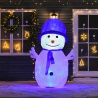 Aufblasbarer XL Schneemann mit Drehlichtern 180cm
