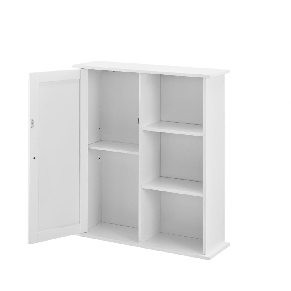 Badezimmerschrank Anderlecht 71x60x18 cm Regal mit Ablagen Weiss