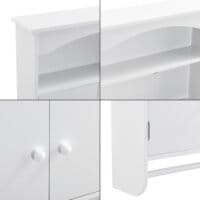 Badezimmerschrank Graz 61x53x15 cm mit Handtuchhalter Weiss MDF