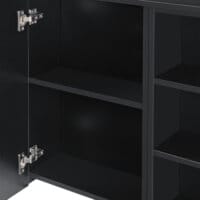 Badezimmerschrank Harstad 64x80x20 cm Schwarz