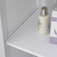 Badezimmerschrank Küchenschrank Vitrine mit 2 Türen 80 x 36 x 80 cm