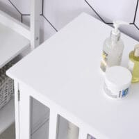 Badezimmerschrank Küchenschrank Vitrine mit 2 Türen 80 x 36 x 80 cm