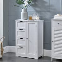 Badezimmerschrank Locust 81x55x30 cm Weiss