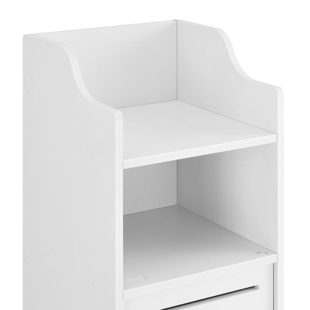 Badezimmerschrank Mora 135x32x32 cm mit 3 Ablagen WPC Weiss