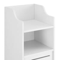 Badezimmerschrank Mora 135x32x32 cm mit 3 Ablagen WPC Weiss