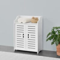 Badezimmerschrank Trosa 62x45x25 cm WPC Weiss