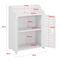 Badezimmerschrank Trosa 62x45x25 cm WPC Weiss