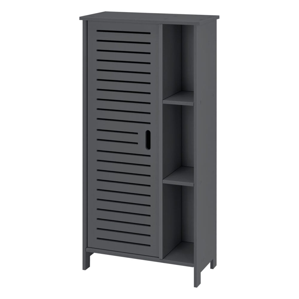 Badezimmerschrank Vansbro 96x48x24 cm WPC Dunkelgrau