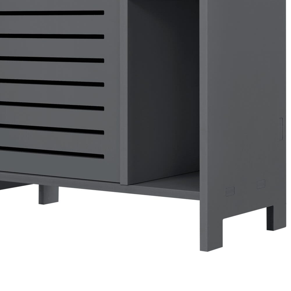 Badezimmerschrank Vansbro 96x48x24 cm WPC Dunkelgrau