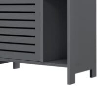 Badezimmerschrank Vansbro 96x48x24 cm WPC Dunkelgrau