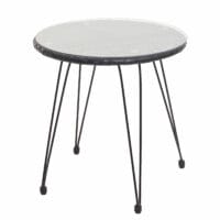 Balkon-Set Rattan 2x Stuhl und Tisch anthrazit