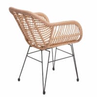 Balkon-Set Rattan 2x Stuhl und Tisch naturfarben